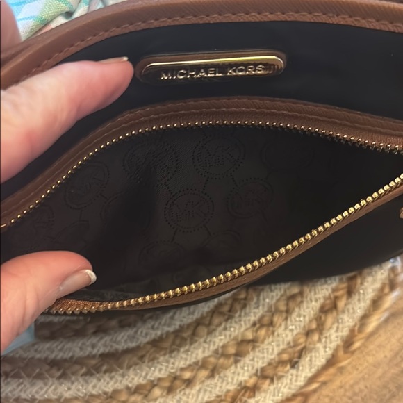 Michael Kors Black Nylon and Brown Leather Mini Handbag/Wristlet - Picture 6 of 6